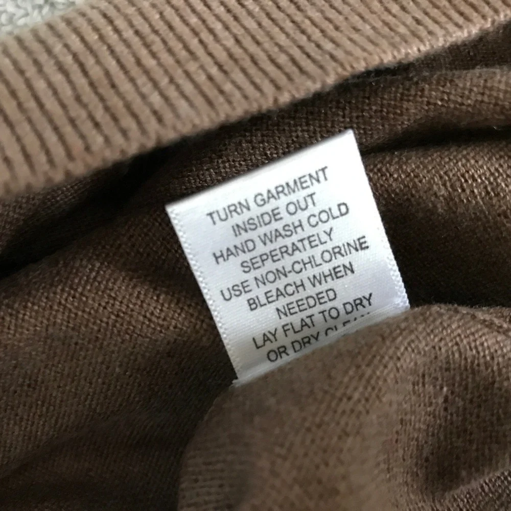 Paul Fredrick Sweater Polo Mens XL Camel Brown Silk Cotton Cashmere KMS203L